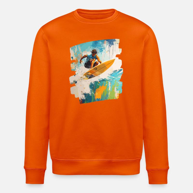 Surfeur Surf Planche de surf Surf - Sweat bio ROLLER Stanley/Stella Unisexe - orange profond