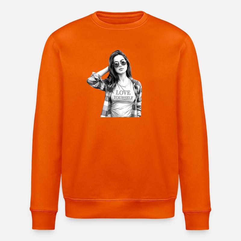 Love yourself - Stanley/Stella Unisex Bio-Sweatshirt ROLLER - Tieforange
