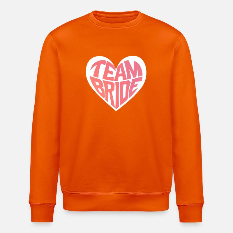 Team Bride Heart - Stanley/Stella Unisex Bio-Sweatshirt ROLLER - Tieforange