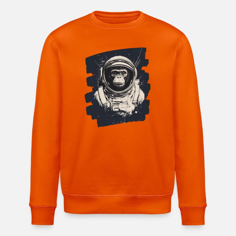 Affe Astronaut - Stanley/Stella Unisex Bio-Sweatshirt ROLLER - Tieforange