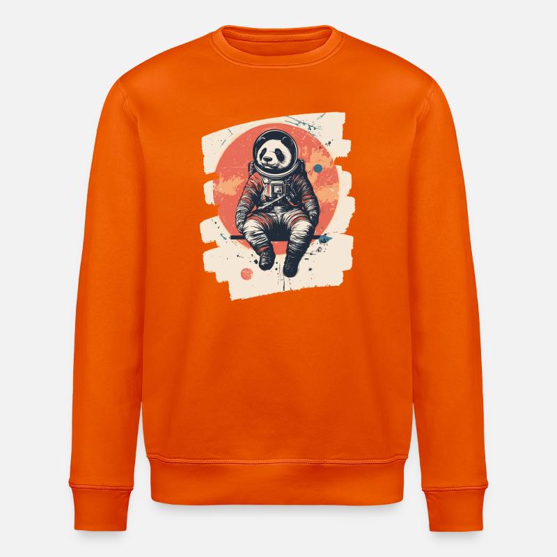 Panda Astronaut - Stanley/Stella Unisex Bio-Sweatshirt ROLLER - Tieforange