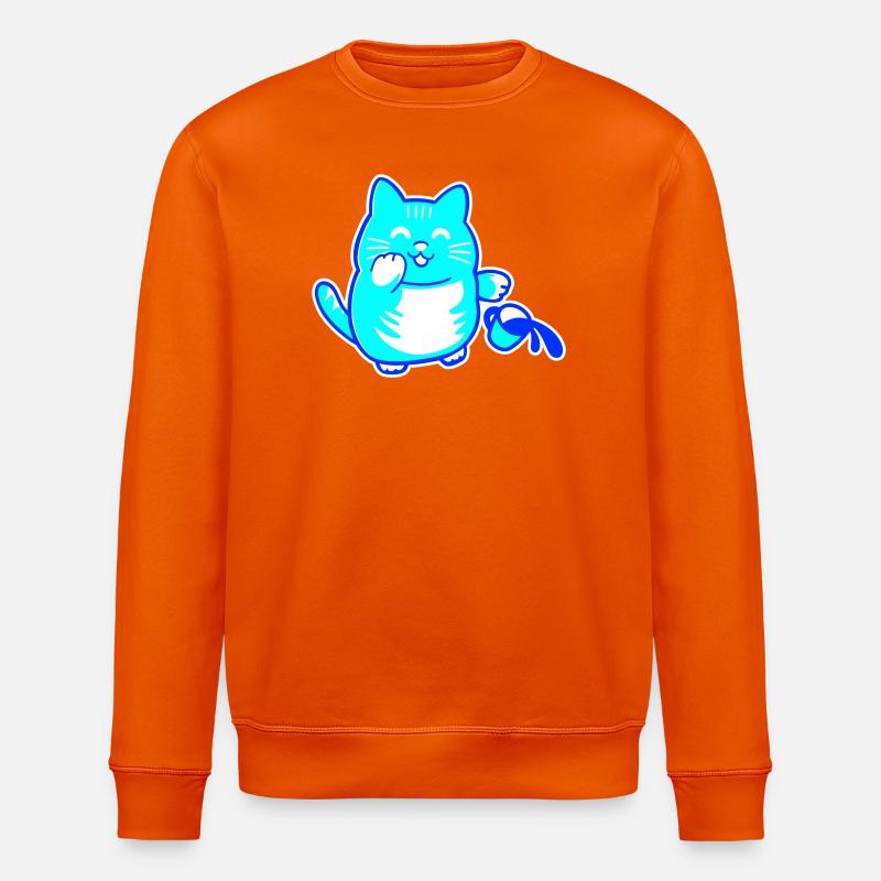 Chat farceur - Sweat bio ROLLER Stanley/Stella Unisexe - orange profond