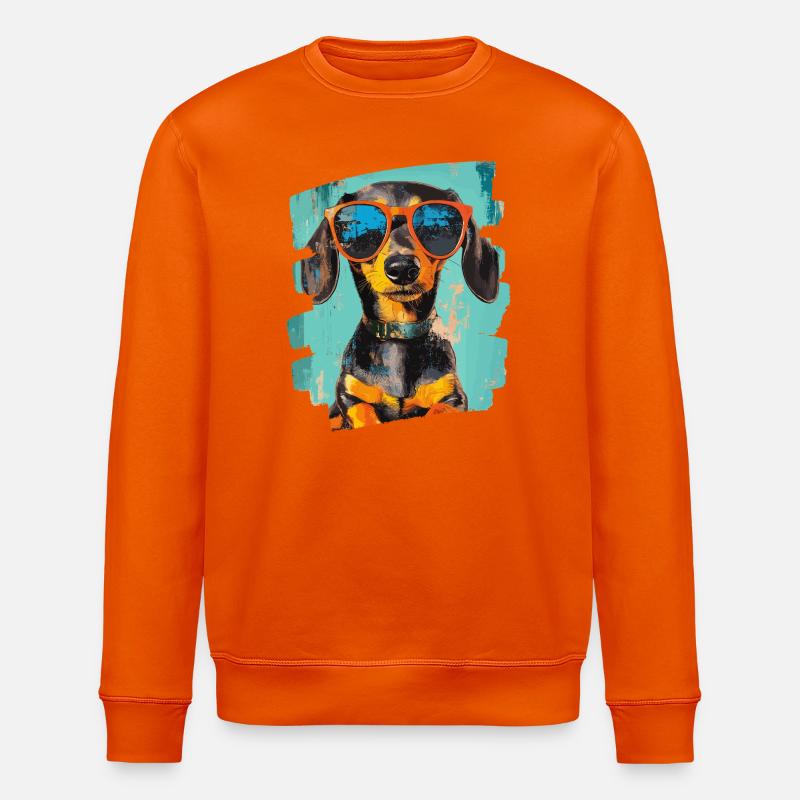 Dackel Dachshund - Stanley/Stella Unisex Bio-Sweatshirt ROLLER - Tieforange