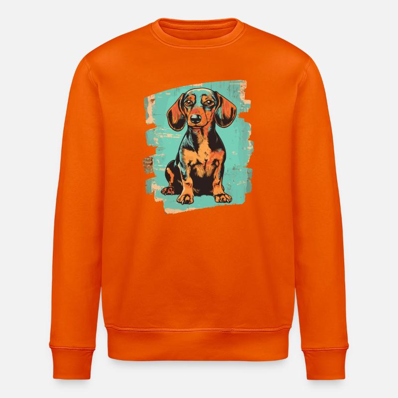 Dackel Dachshund - Stanley/Stella Unisex Bio-Sweatshirt ROLLER - Tieforange