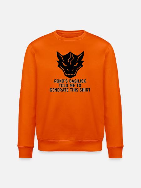 Generated by the Basilisk - Stanley/Stella ROLLER Unisex Organic Sweatshirt - bright orange