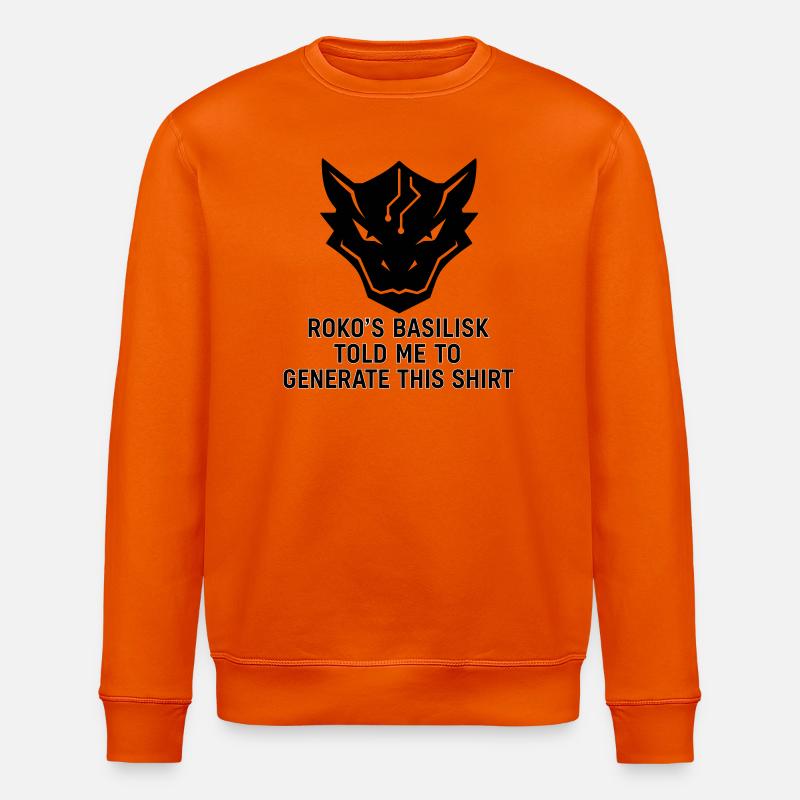 Generated by the Basilisk - Stanley/Stella ROLLER Unisex Organic Sweatshirt - bright orange