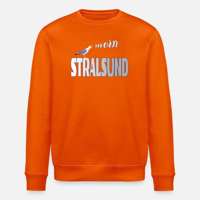 Stralsund Möwe & Moin Ostsee - Stanley/Stella Unisex Bio-Sweatshirt ROLLER - Tieforange