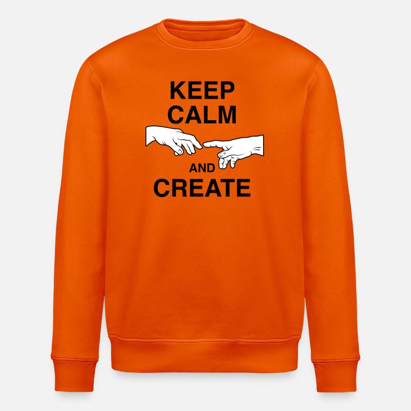 Keep calm and create - Stanley/Stella Unisex Bio-Sweatshirt ROLLER - Tieforange