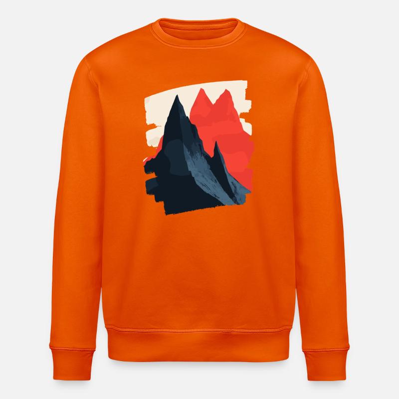 Berge Klettern Kletterer Wandern - Stanley/Stella Unisex Bio-Sweatshirt ROLLER - Tieforange
