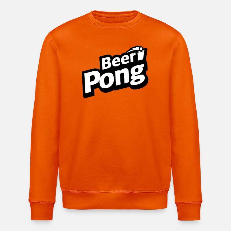 Beer Pong Logo mit Becher - Stanley/Stella Unisex Bio-Sweatshirt ROLLER - Tieforange