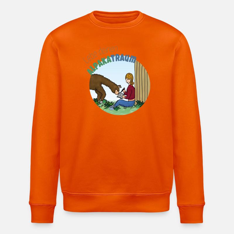 Alpaka-Traum - Stanley/Stella Unisex Bio-Sweatshirt ROLLER - Tieforange