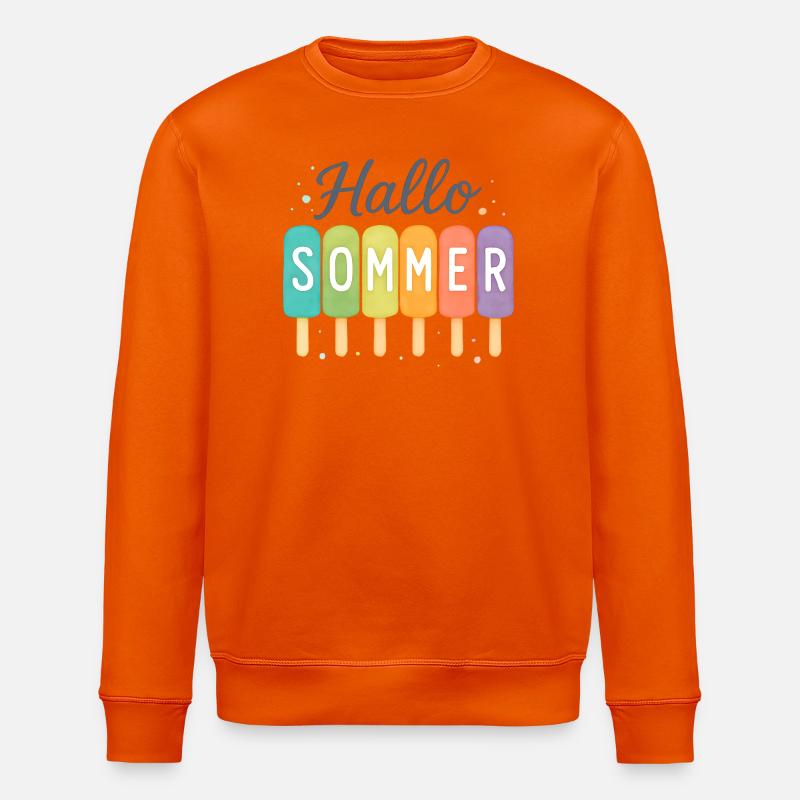 Hallo Sommer - Eiszeit beginnt - Stanley/Stella Unisex Bio-Sweatshirt ROLLER - Tieforange