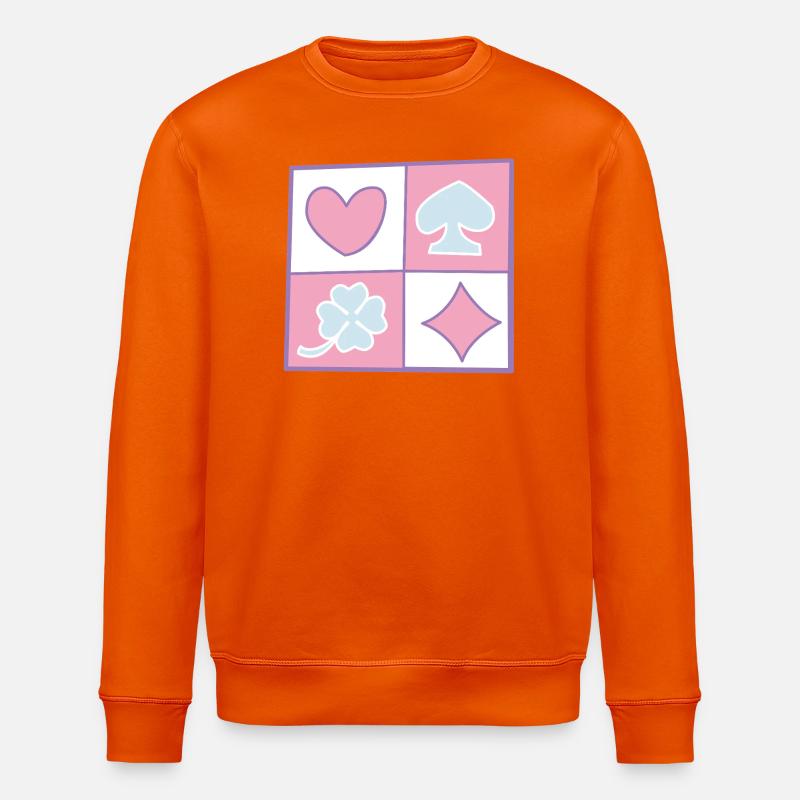 Checkerboard von helfspawn - Stanley/Stella Unisex Bio-Sweatshirt ROLLER - Tieforange