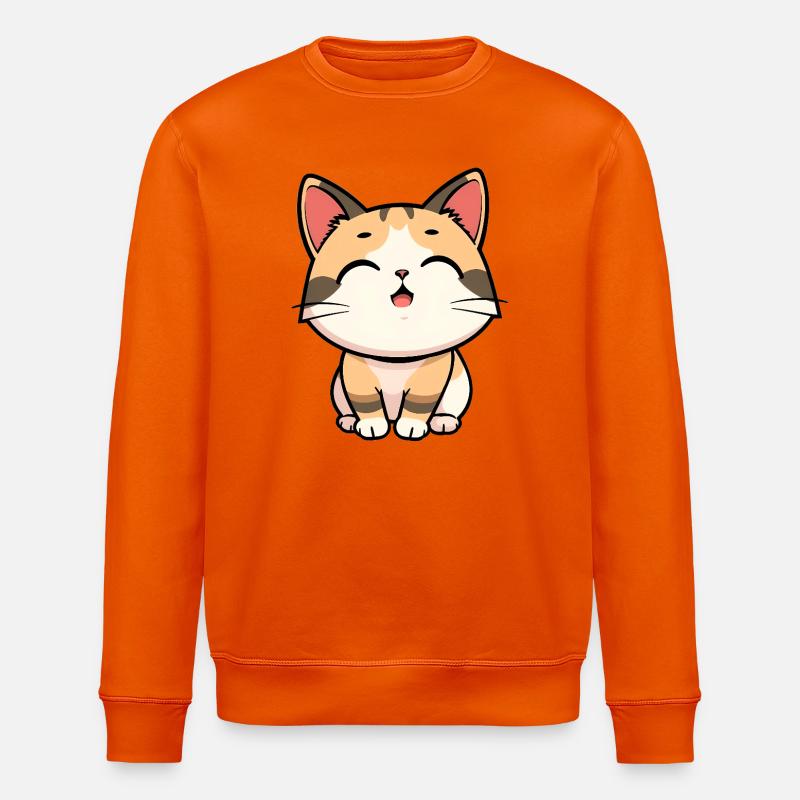 Katze - Stanley/Stella Unisex Bio-Sweatshirt ROLLER - Tieforange