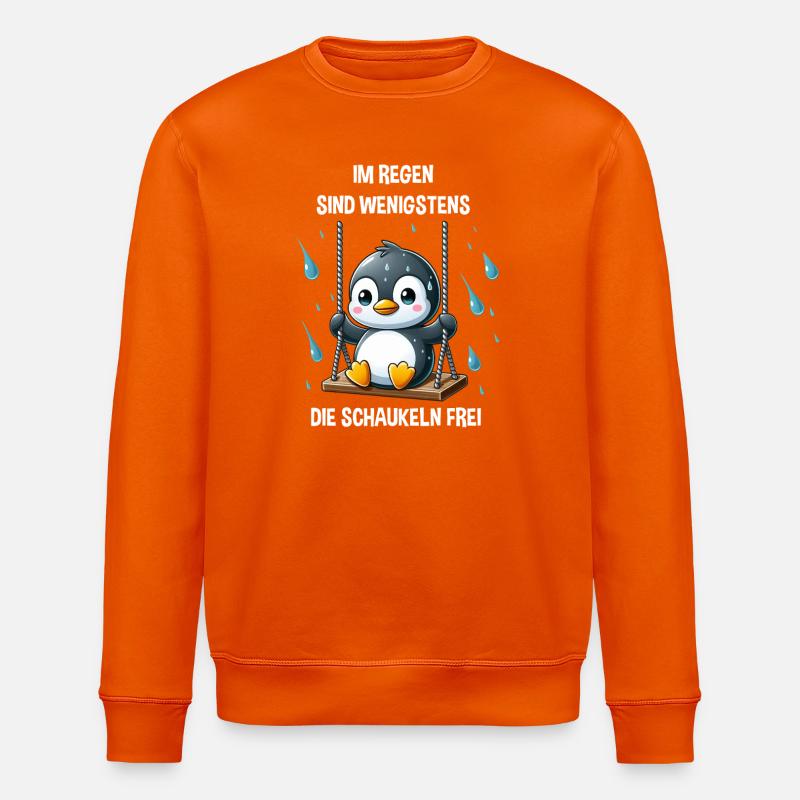 Pinguin Schaukel introvertiert melancholisch - Stanley/Stella Unisex Bio-Sweatshirt ROLLER - Tieforange
