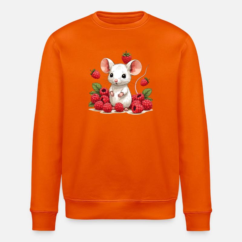 Niedliche Beerenmäuschen Illustration - Stanley/Stella Unisex Bio-Sweatshirt ROLLER - Tieforange