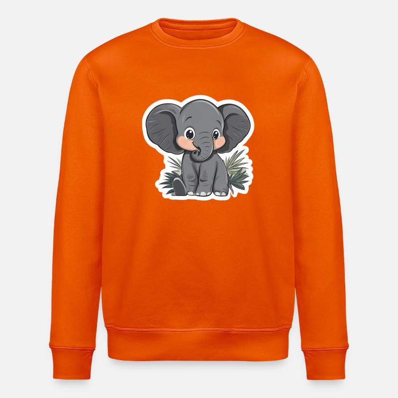 Elefant - Stanley/Stella Unisex Bio-Sweatshirt ROLLER - Tieforange