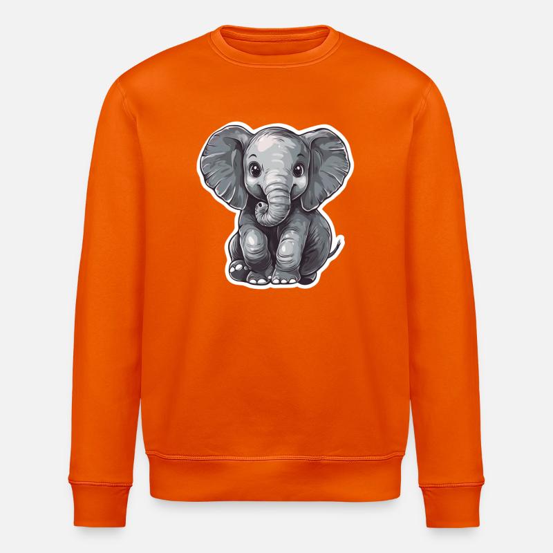 Éléphant - Sweat bio ROLLER Stanley/Stella Unisexe - orange profond