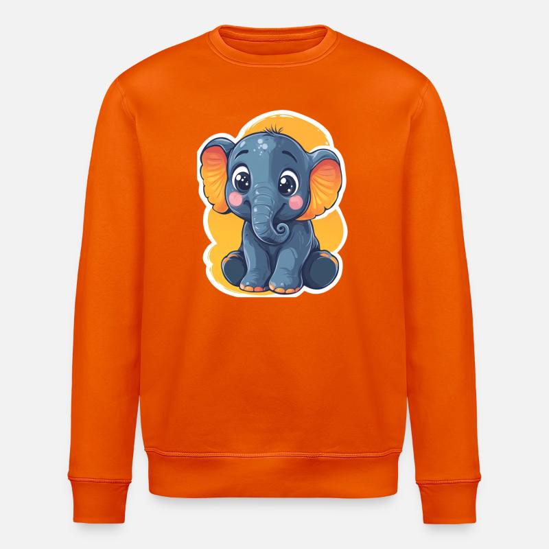 Éléphant - Sweat bio ROLLER Stanley/Stella Unisexe - orange profond