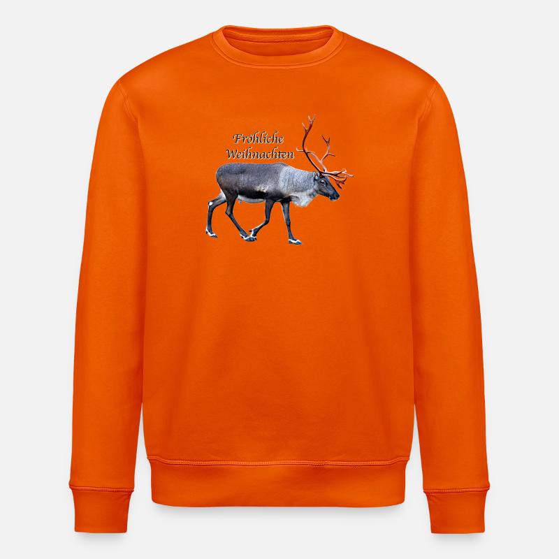 Fröhliche Weihnachten - Stanley/Stella Unisex Bio-Sweatshirt ROLLER - Tieforange