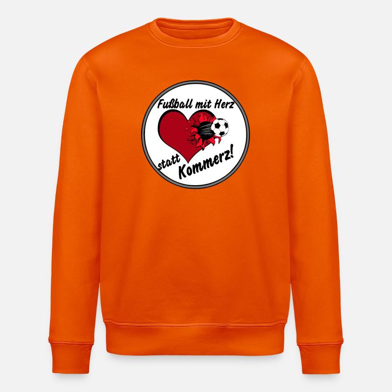 Fussball mit Herz ................................ - Stanley/Stella Unisex Bio-Sweatshirt ROLLER - Tieforange