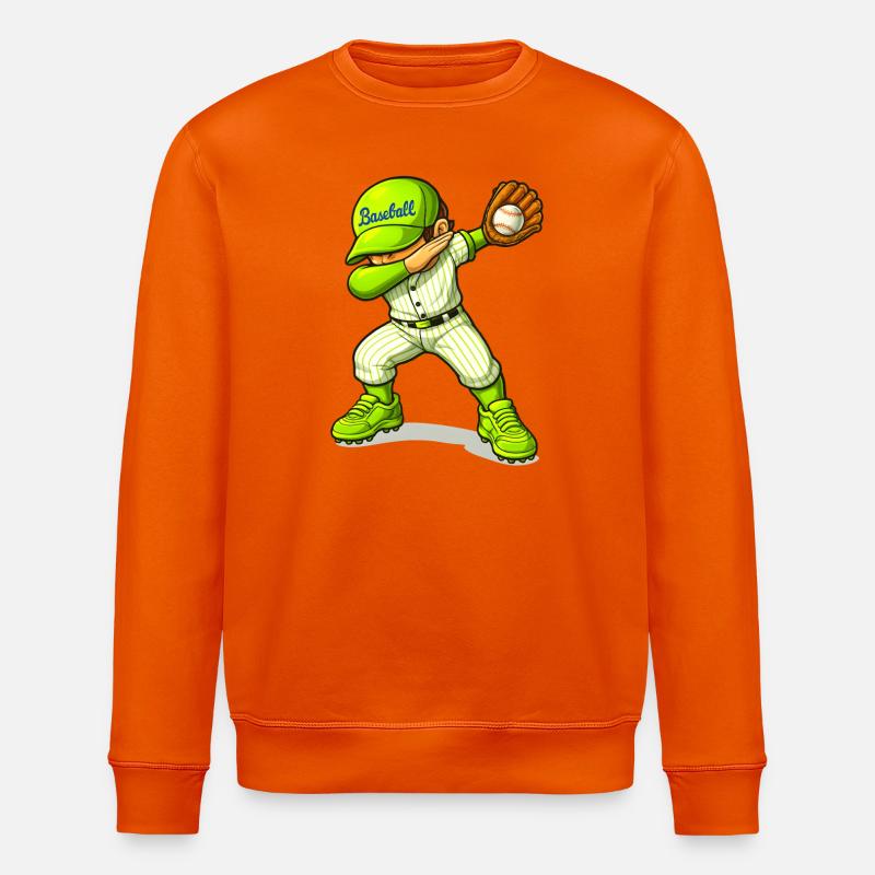 Baseball Baseball-Spieler - Stanley/Stella Unisex Bio-Sweatshirt ROLLER - Tieforange
