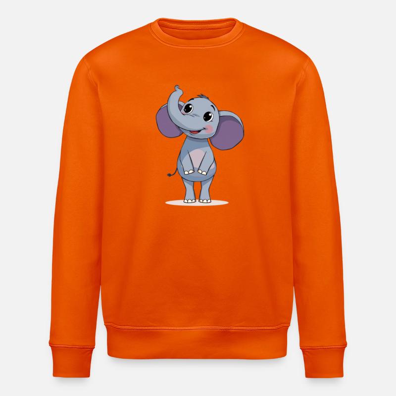 Conception graphique d’éléphant mignon - Sweat bio ROLLER Stanley/Stella Unisexe - orange profond