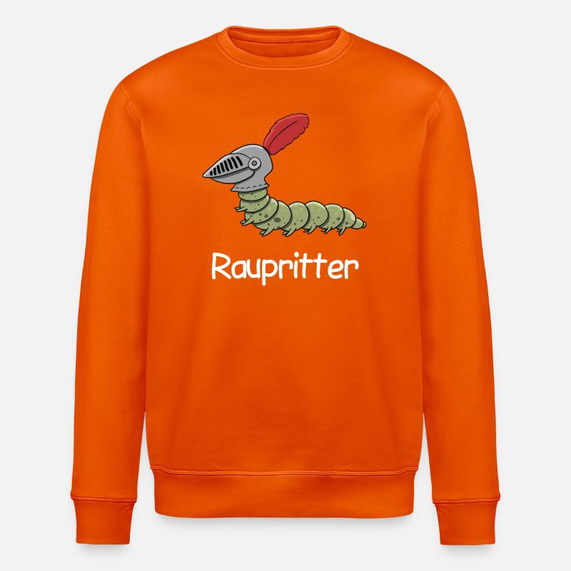 Humorvoller Raupenkrieger Druck - Stanley/Stella Unisex Bio-Sweatshirt ROLLER - Tieforange