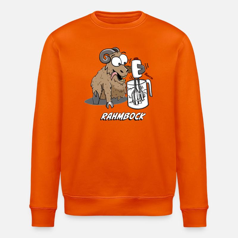 Humorvoller Bock mit Küchenmixer - Stanley/Stella Unisex Bio-Sweatshirt ROLLER - Tieforange