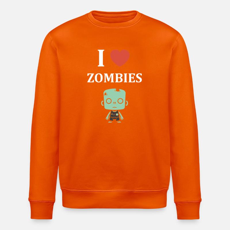 Niedliche Zombies Original Illustration - Stanley/Stella Unisex Bio-Sweatshirt ROLLER - Tieforange