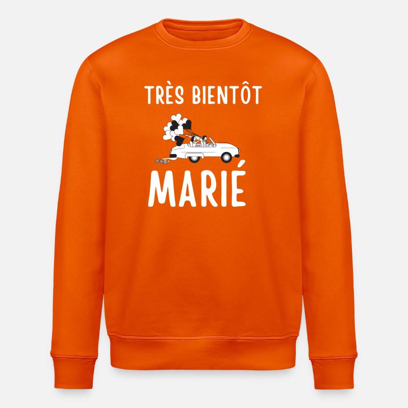 Bald heiraten - Stanley/Stella Unisex Bio-Sweatshirt ROLLER - Tieforange