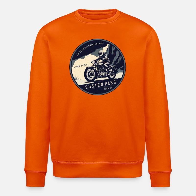 Susten Pass, Schweizer Alpen , Schweiz - Stanley/Stella Unisex Bio-Sweatshirt ROLLER - Tieforange