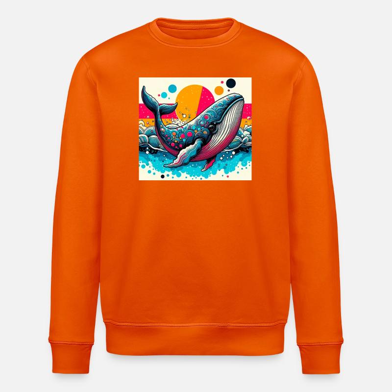 baleine - Sweat bio ROLLER Stanley/Stella Unisexe - orange profond