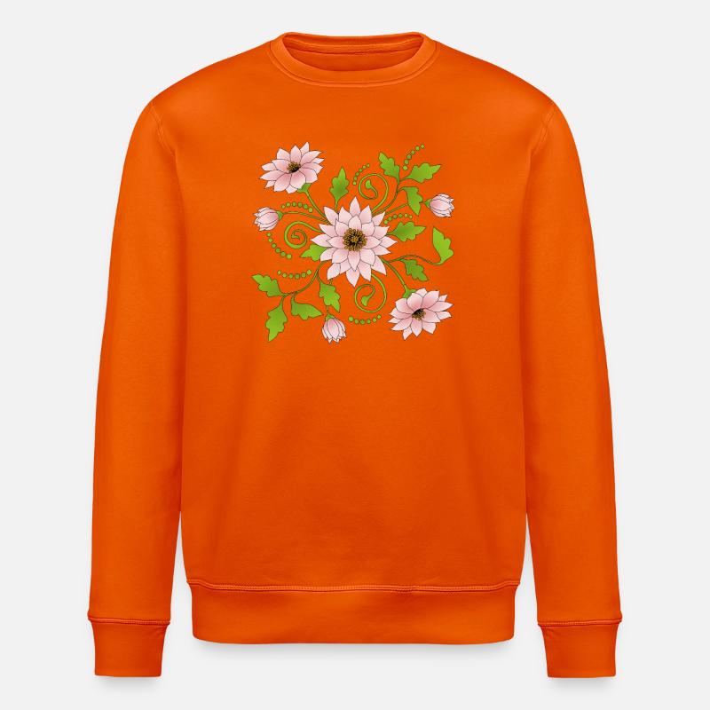 Blumen - Stanley/Stella Unisex Bio-Sweatshirt ROLLER - Tieforange