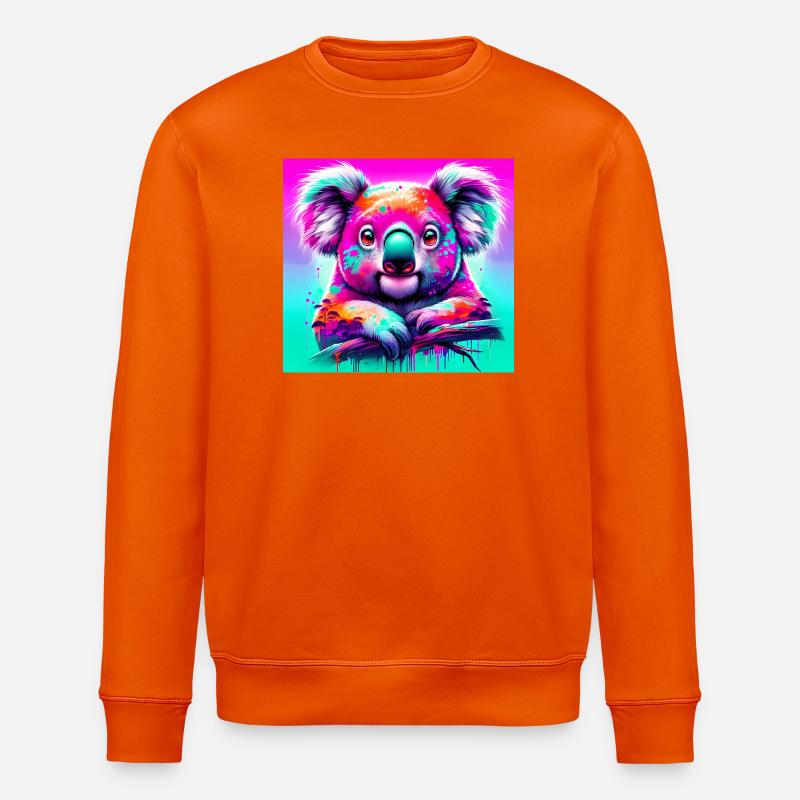 Koala - Stanley/Stella ROLLER Unisex Organic Sweatshirt - bright orange