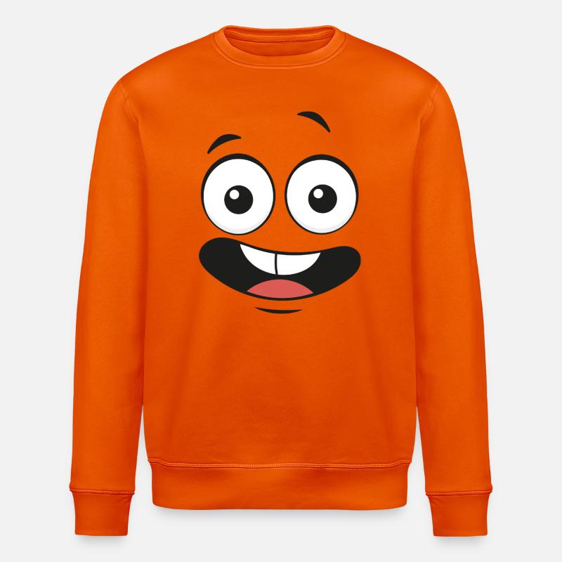 Glückliches Gesicht - Stanley/Stella Unisex Bio-Sweatshirt ROLLER - Tieforange