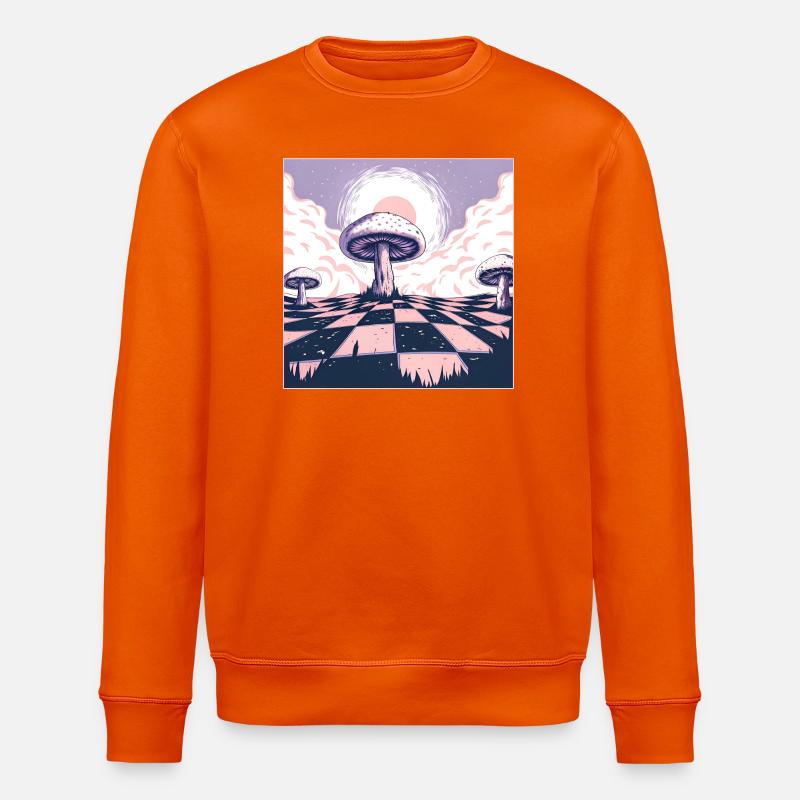 Dreamscape Pilz-Wunderland - Stanley/Stella Unisex Bio-Sweatshirt ROLLER - Tieforange