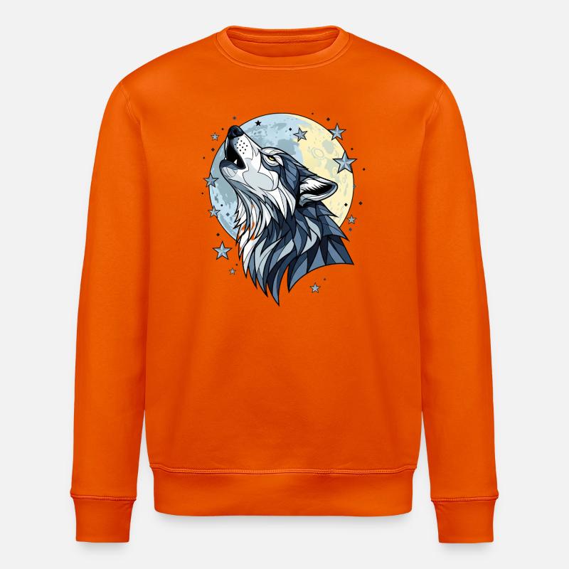 Wolf - Stanley/Stella ROLLER Unisex Organic Sweatshirt - bright orange