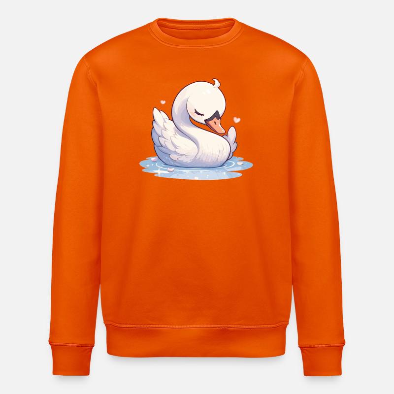 Schwäne Schwan - Stanley/Stella Unisex Bio-Sweatshirt ROLLER - Tieforange