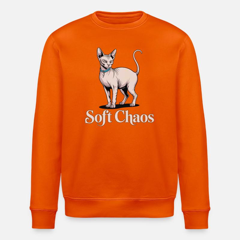 Soft Chaos Sphynx Katze - Stanley/Stella Unisex Bio-Sweatshirt ROLLER - Tieforange