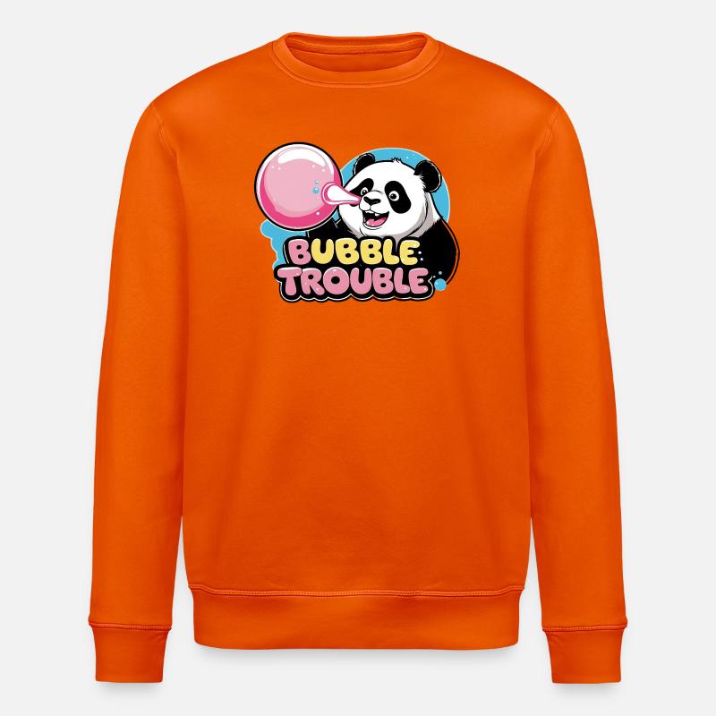 Panda mignon avec chewing-gum - Sweat bio ROLLER Stanley/Stella Unisexe - orange profond