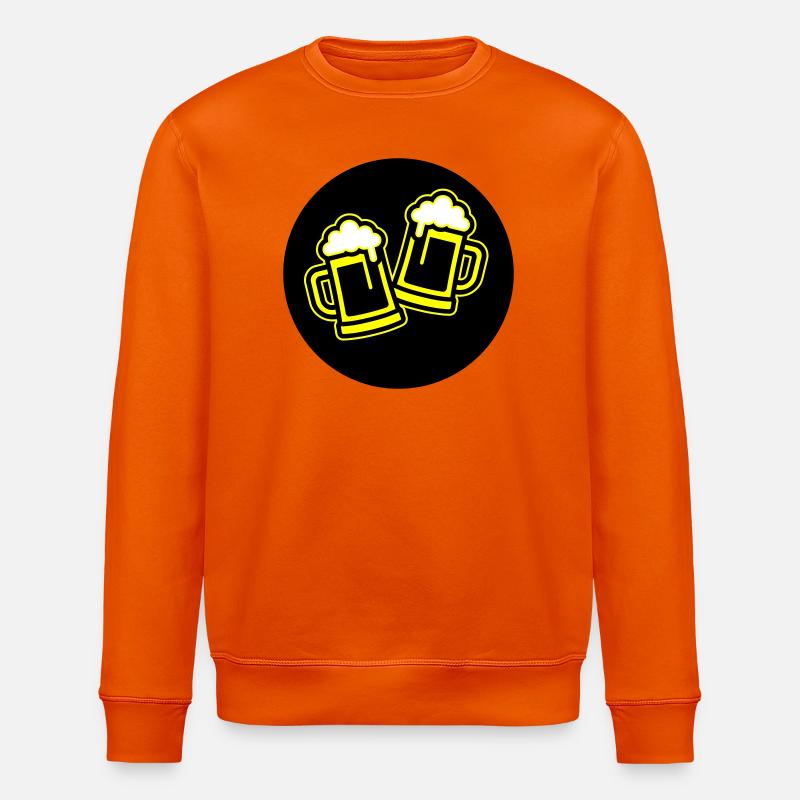 Bier Anstoßen Symbol Bierkrug - Stanley/Stella Unisex Bio-Sweatshirt ROLLER - Tieforange