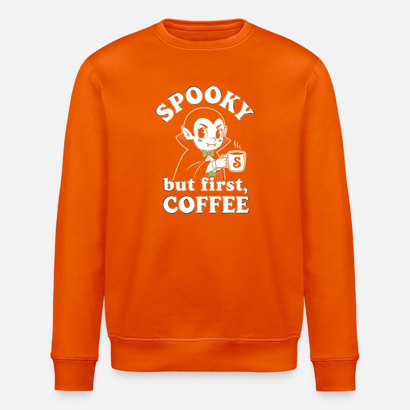 Charme de café effrayant - Sweat bio ROLLER Stanley/Stella Unisexe - orange profond