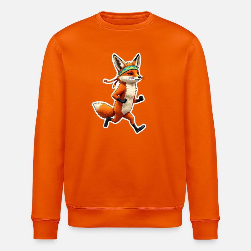 Let´s run, Fox - Stanley/Stella Unisex Bio-Sweatshirt ROLLER - Tieforange