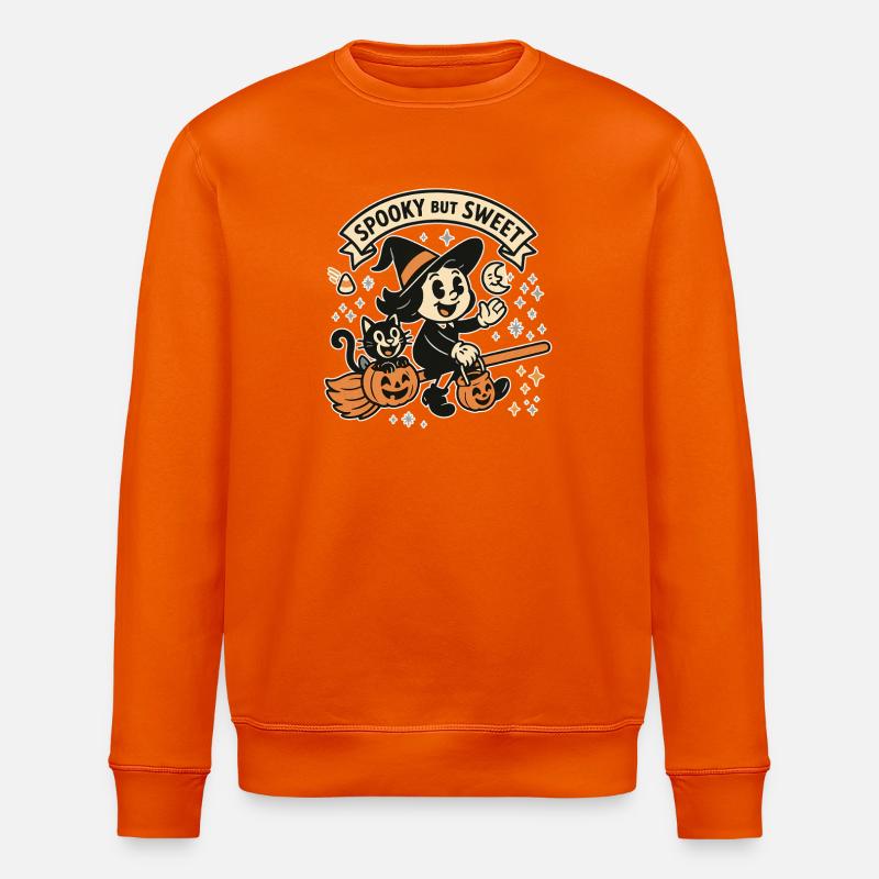 Sorcière mignonne avec des citrouilles - Sweat bio ROLLER Stanley/Stella Unisexe - orange profond