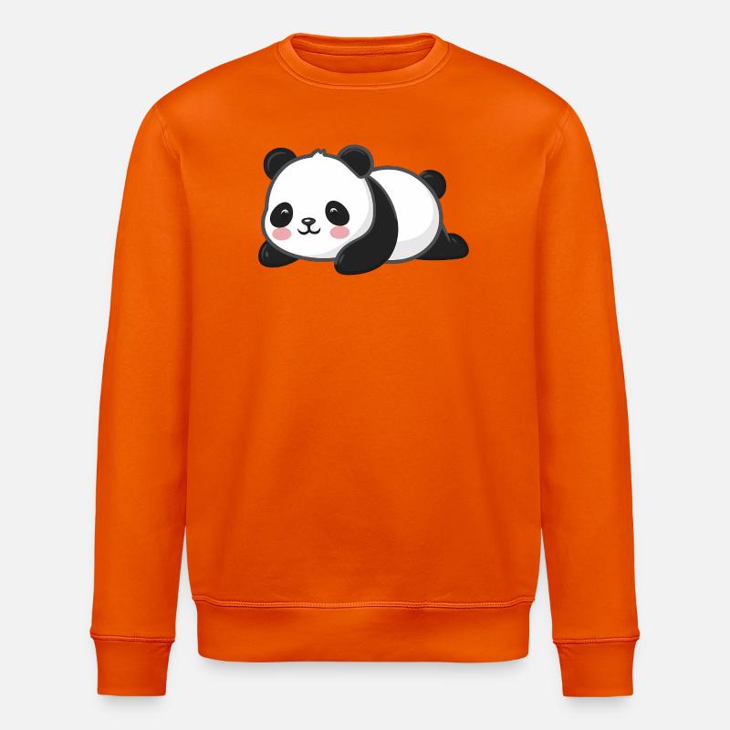 Netter Panda-Tierliebhaber - Stanley/Stella Unisex Bio-Sweatshirt ROLLER - Tieforange