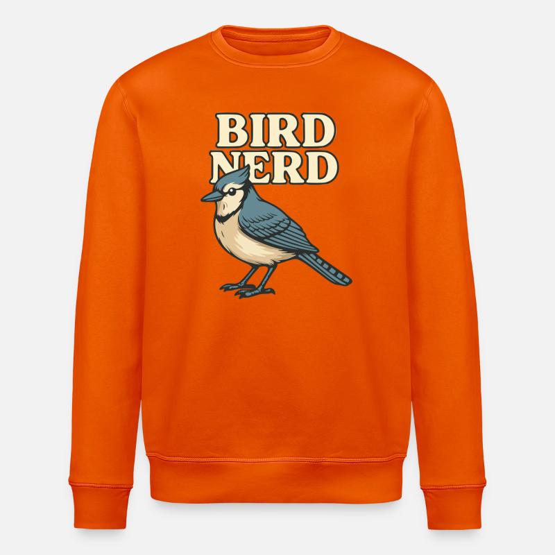 Vogel Nerd Motiv 2 - Stanley/Stella Unisex Bio-Sweatshirt ROLLER - Tieforange