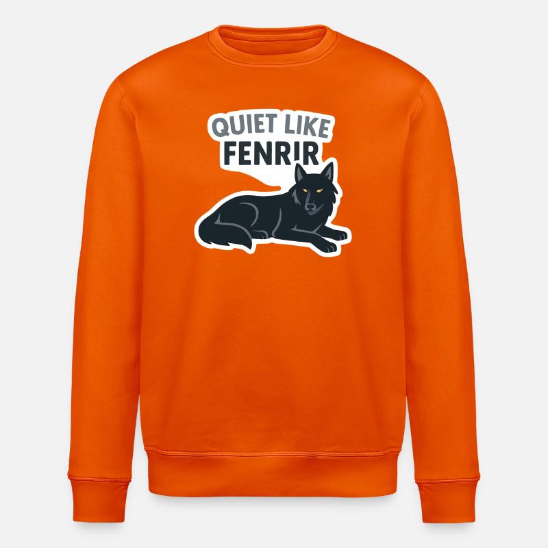 Leise wie Fenrir Wolf Design - Stanley/Stella Unisex Bio-Sweatshirt ROLLER - Tieforange