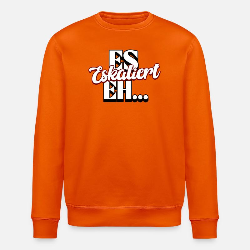 Es eskaliert Eh... - Stanley/Stella Unisex Bio-Sweatshirt ROLLER - Tieforange