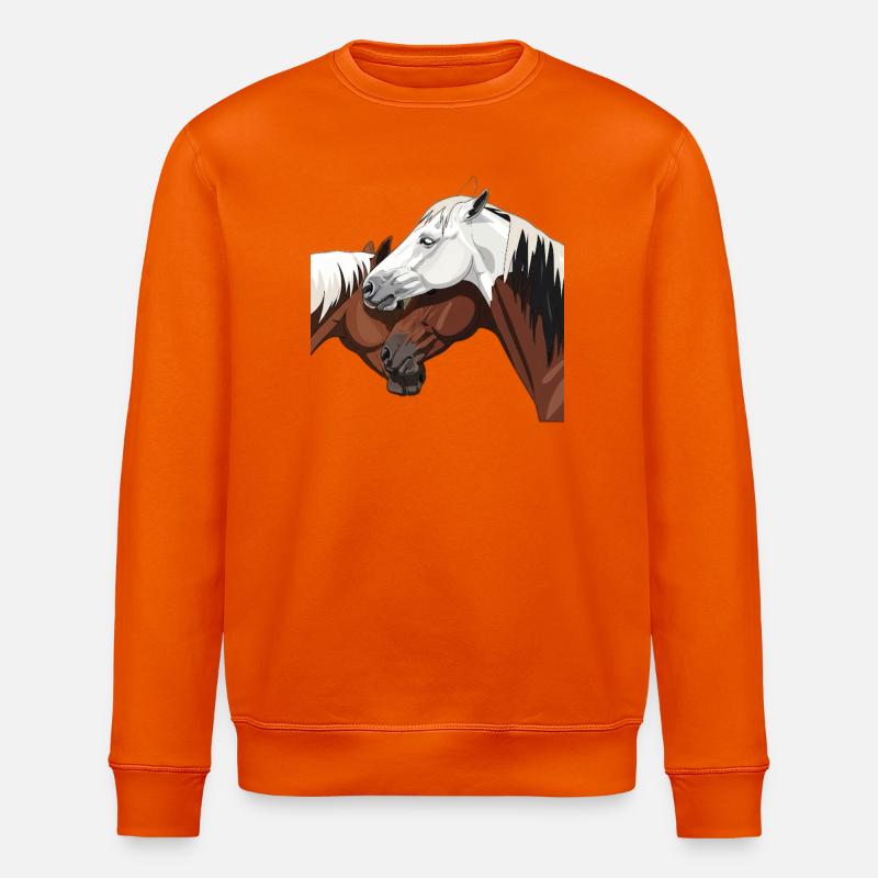 Impression de cheval élégant - Sweat bio ROLLER Stanley/Stella Unisexe - orange profond